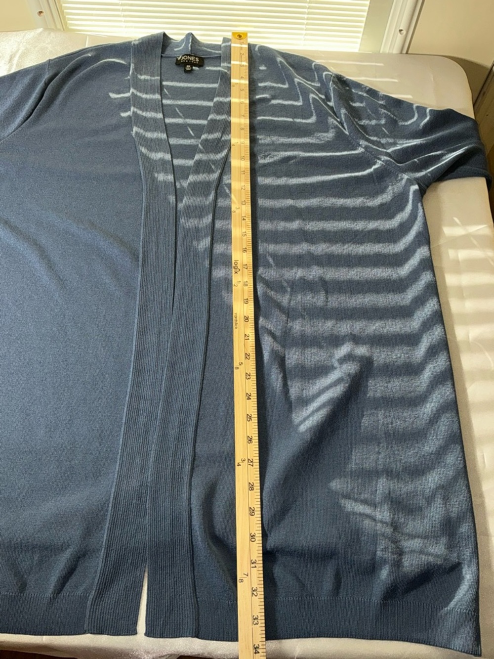 Jones New York Lightweight Open Front Cardigan Blue Size 2X - Picture 8 of 9